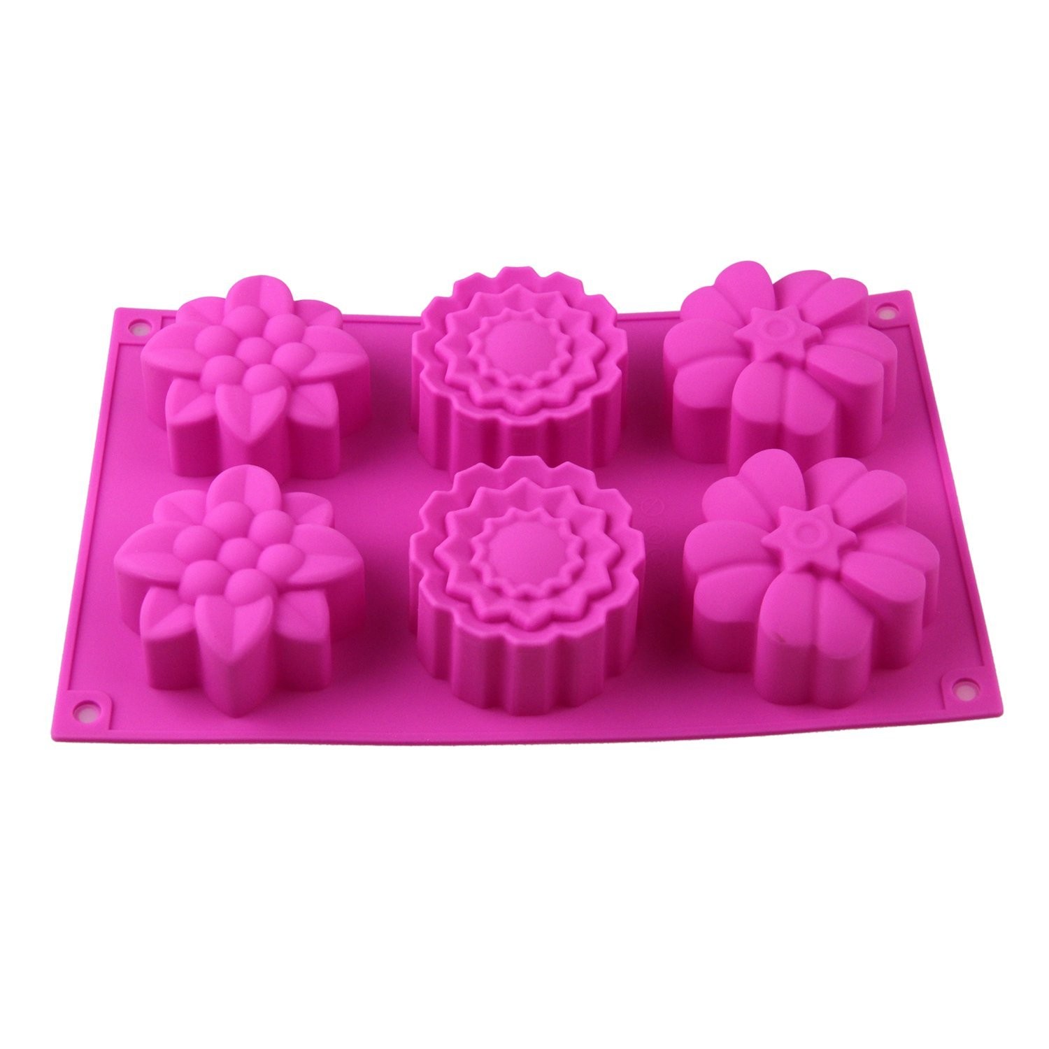 Buy cheap 6 Cavities Big Flower Silicone Cake Baking Mold Cake Pan Muffin Cups Handmade Soap Moulds from wholesalers