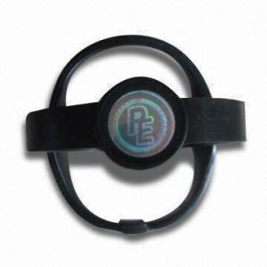 Buy cheap Silicone Energy Wristbands with Visible Holograms, Customed Logo Accepted, Other Colors Available product