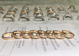 Buy cheap Sophisticated 18K Gold Diamond Ring , Customized Cartier Love Wedding Ring product