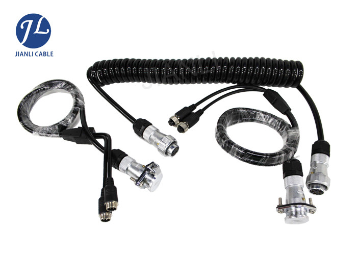 Buy cheap Custom Vehicle 5 Pole Rear View Camera Cable , 2 Channel Coil Twisted Pair Cable product