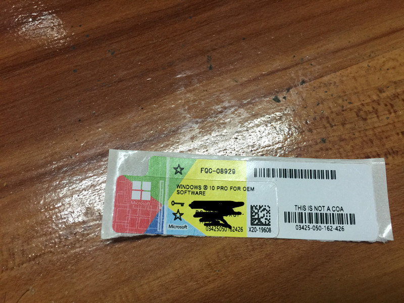 Buy cheap Windows pro OA COA label,key sticker license,coa sticker pink, blue Genuine Keys. from wholesalers