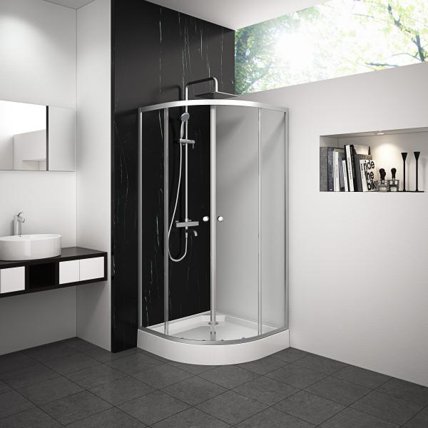 Quality 900x900x2000mm Bathroom Curved Corner Shower Enclosure , Shower And Bath Enclosures for sale