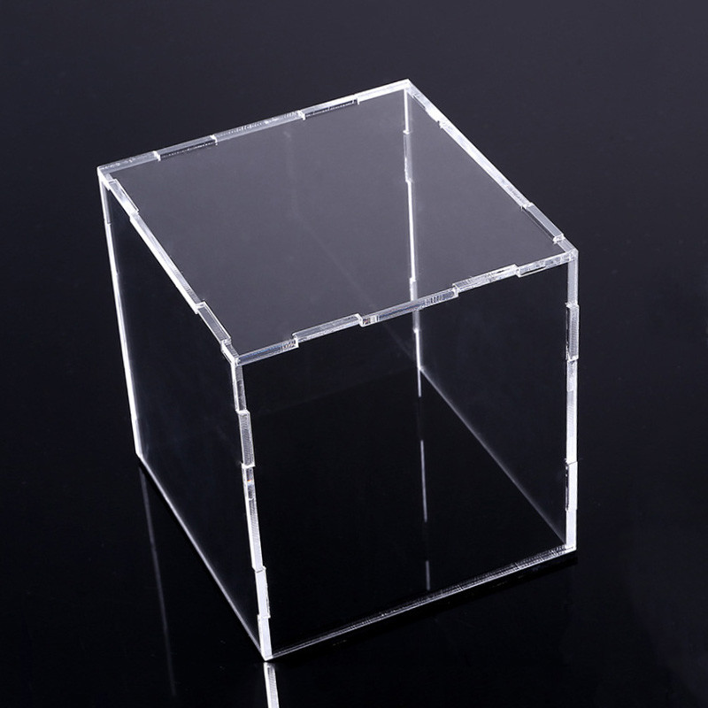 Buy cheap Square Counter Acrylic Display , Case Plastic Stand Clear Storage Box Jars With Lids from wholesalers