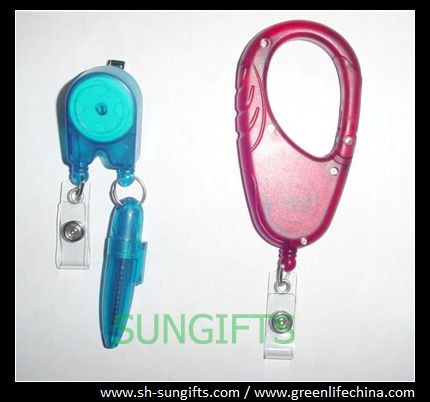 Buy cheap Special type pen reel, plastic ID badge holder with ball pen product