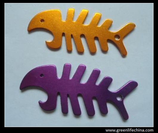 Buy cheap Factory cheap fish bone winder bottle opener Keyrings wholesale golden purple openers product