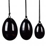 Buy cheap 3 pieces/1 set Natural Black Obsidian Yoni Egg for Kegel Exercise Pelvic Body Massage Vaginal Tightening from wholesalers
