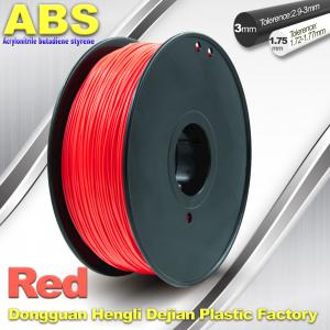 Buy cheap 1.75mm /  3.0mm ABS 3d Printer Filament Red With Good Elasticity product