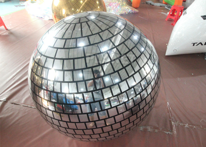 Buy cheap 1M 2M Colorful Christmas Ball Disco Reflective Inflatable Silver Mirror Ball For Party / Club Decoration from wholesalers