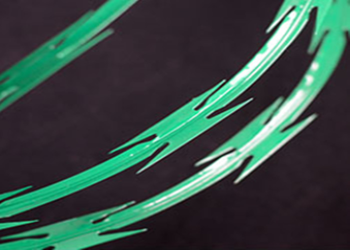 Buy cheap PVC Coated Concertina Razor Wire CBT -65 Razor Ribbon Fencing 5-25kg Weight product
