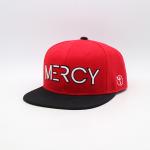 Buy cheap 100% Cotton twill Flat brim snapback hat Right back panel 3D Embroidered Letter from wholesalers