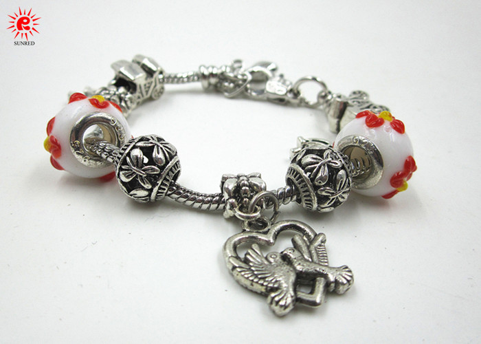 Buy cheap Trendy Handmade DIY Bead Charm Bracelets Cute Pandora Metal Link Bracelet from wholesalers