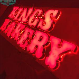 Buy cheap 5-12cm Thick LED Acrylic Letters Red Illuminated Channel Letter product