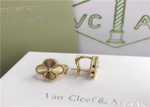 Buy cheap Vintage 18K Gold Diamond Earrings , Van Cleef & Arpels Alhambra Earrings VCARP3JL00 product