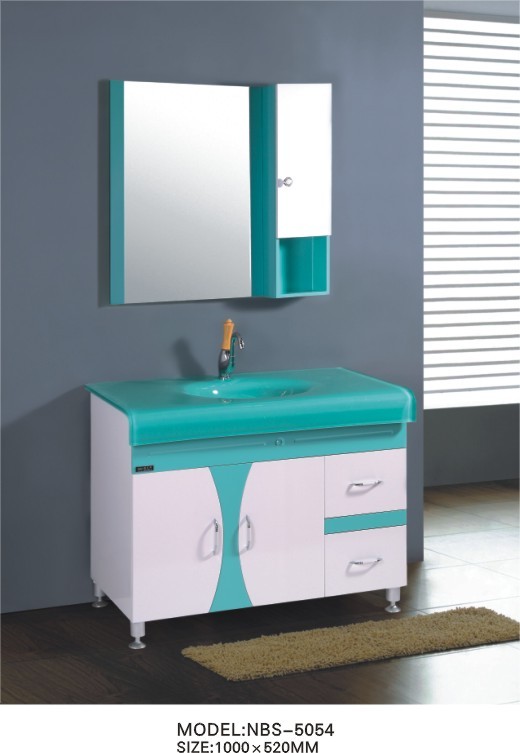 Buy cheap Glass basin Beautiful bathroom vanity sink cabinets , soft closer 24 inch white bathroom vanity from wholesalers
