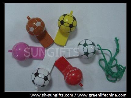Buy cheap Cheap football shape whistles with different colors product