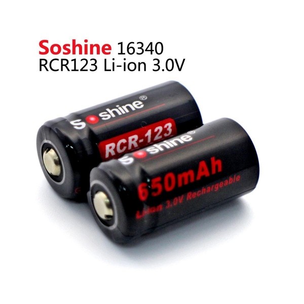Buy cheap Soshine Li-ion RCR123 Battery: 650mAh 3.0V product