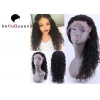 Buy cheap Raw Unprocessed Natural black Water Wave Human Hair Lace Wigs , 14”-24” Inch product