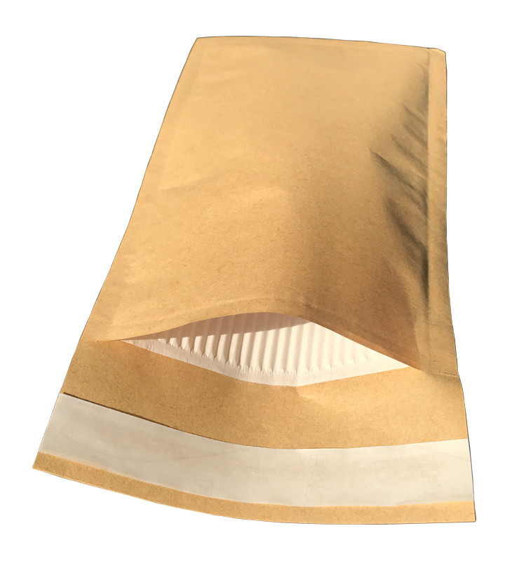 Brown Kraft Cover Corrugated Paper Bubble Padded Envelopes Custom Printing for sale