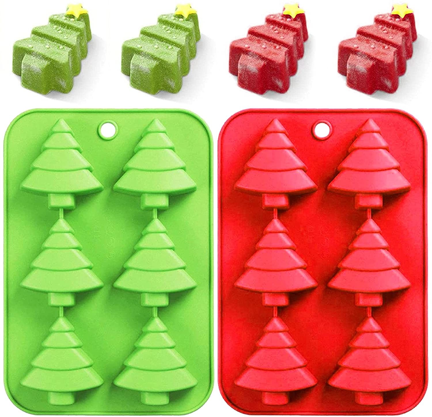 Buy cheap Christmas Silicone Ice Molds 6 Cavities Candy Chocolate Non Stick from wholesalers