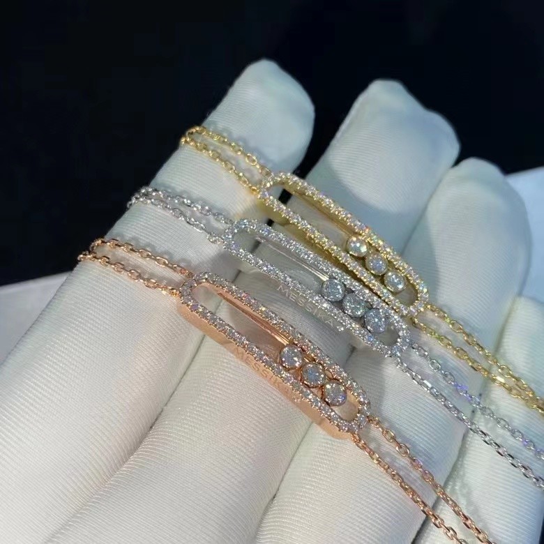 Buy cheap Jewelry Customized Messika Move Bracelet 18K Yellow Gold With Diamonds 3 Dimonds product