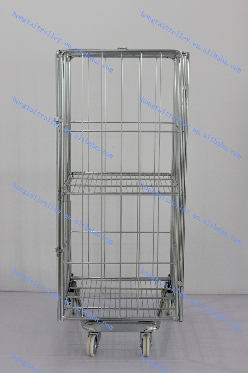 Buy cheap 5'' Caster Steel Wire Shopping Trolleys Roll Container Transport from wholesalers