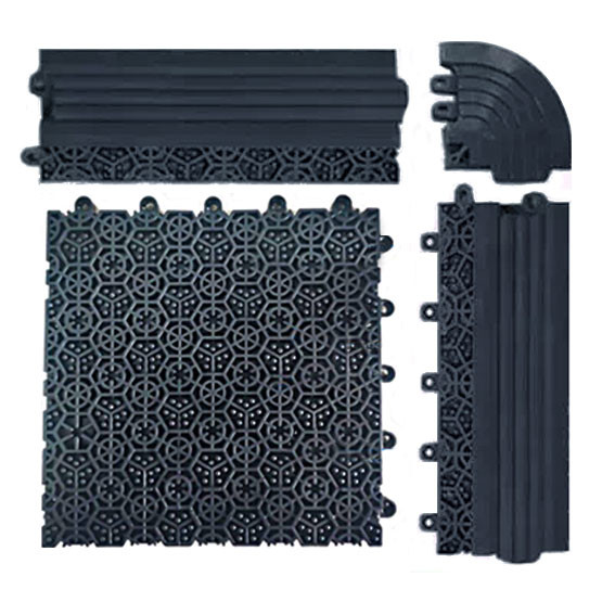 Buy cheap Outdoor Slip Resistant PVC Interlocking Floor Mat 200*200 16MM Thickness product