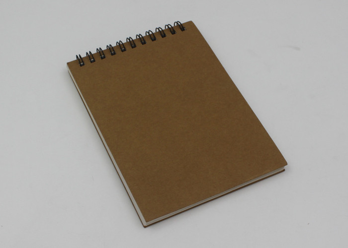Buy cheap Eco - Friendly Pocket Kraft Paper Notebook With Line Printing Inside / Spiral Notepad from wholesalers