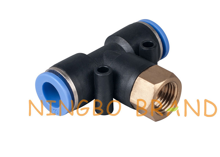 Buy cheap Female Branch Tee Push To Connect Pneumatic Hose Fittings 1/4'' 8mm from wholesalers