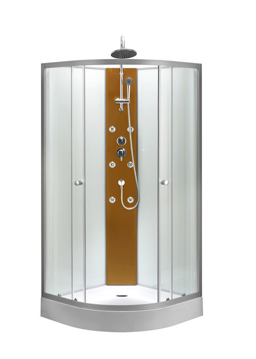 Buy cheap Circle Quadrant Shower Cabin with white acrylic tray and roof product