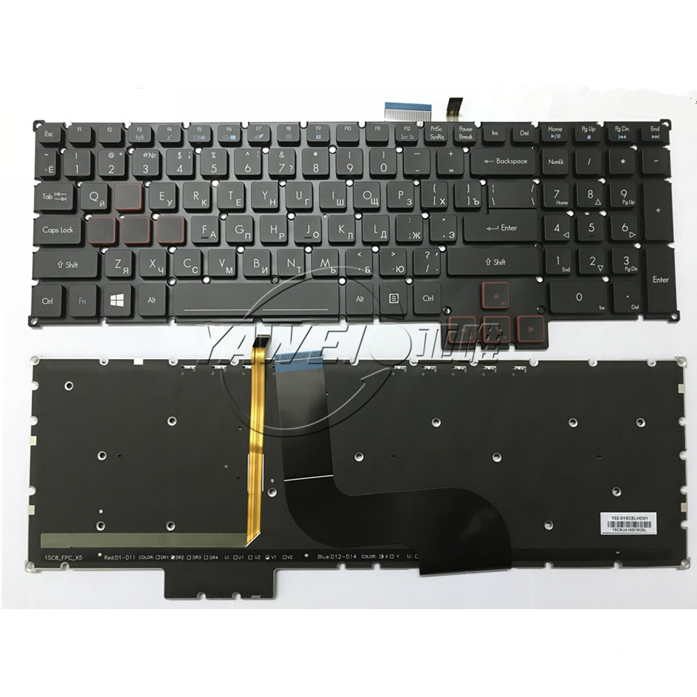 Buy cheap RU/Russian Keyboard for ACER 17 15 G7-791 G9-791G G9-591G G9-591 Notebook Keyboard No frame with backlit from wholesalers