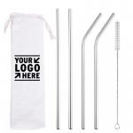 Buy cheap Custom Brand Print Logo 6 Sets Stainless Steel Drinking Straw  Reusable Drinking Straws from wholesalers