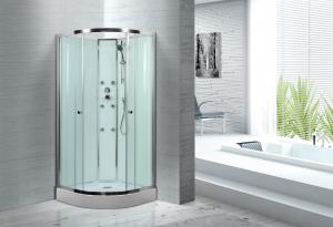 Buy cheap Spacious Extra White Glass Shower Cabins For Country Clubs / Real Estate Property product
