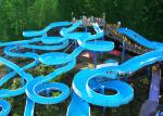 Buy cheap Bright Blue Fiberglass Open Spiral Slide Adult Swimming Pool Equipment from wholesalers