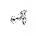 Buy cheap Labret Stud Jewelry Flower Shape Head High Polished Lip Piercing Jewelry from wholesalers