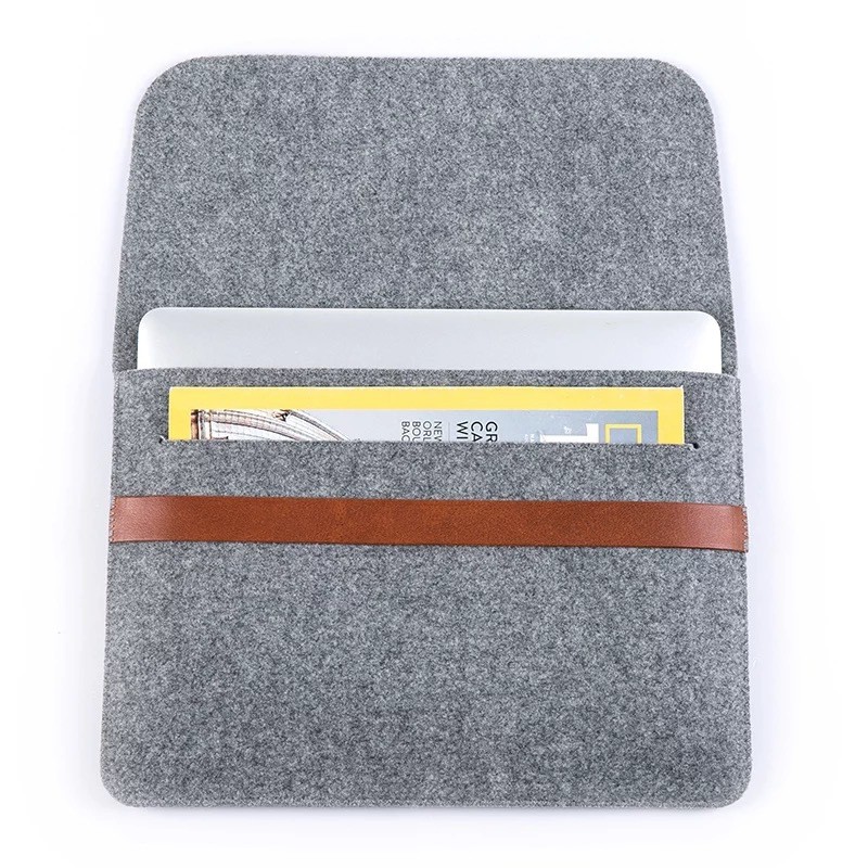 Buy cheap Factory Price 11inch 13inch Felt Laptop Sleeve Bag Lightweight Leather Bags for Macbook pro air.A4 size. from wholesalers