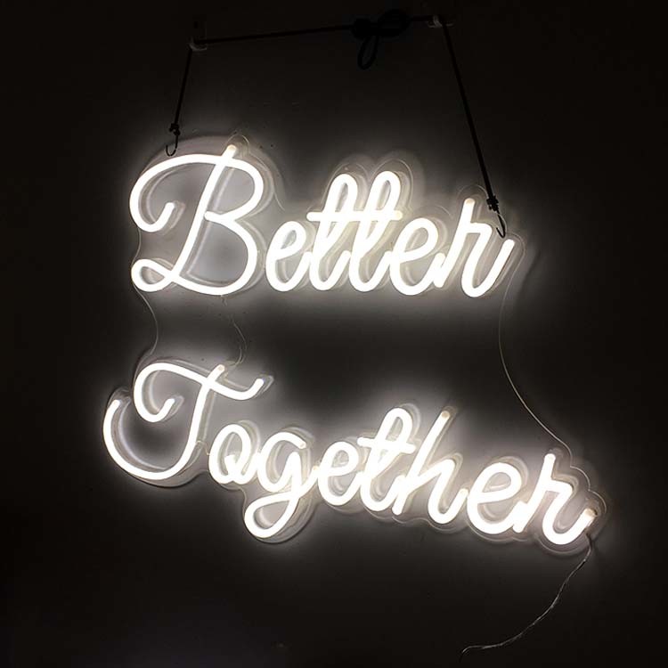 Buy cheap White Color LED Neon Sign Better Together 12VDC product