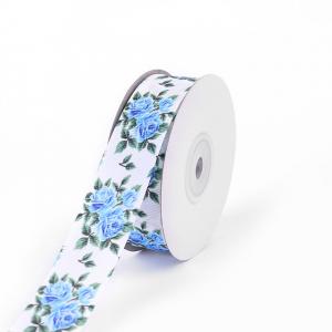 Buy cheap Floral ribbon roll polyester ribbon customized flower printing grosgrain ribbon product
