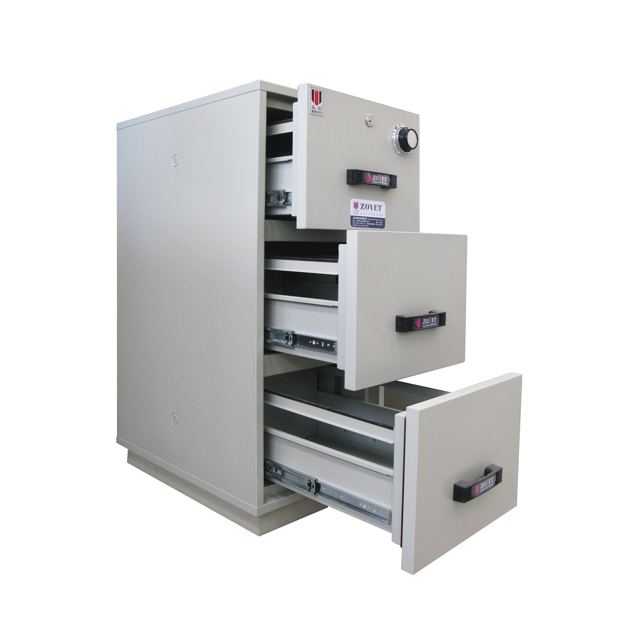 Buy cheap Metal Locking Fireproof File Cabinet Three Drawer 1 Hour Fire Rating from wholesalers
