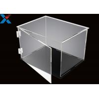 Buy cheap Rectangle Acrylic Display Box Open Door Assembled Clear Dust Storage Box product