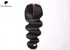 Buy cheap Natural Black Brazilian Hair Virgin Human Body Wave Hair Brazilian Hair Closure product