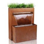 Buy cheap Multifunctional Corten Steel Waterfall Metal Garden Ornaments With Planter from wholesalers
