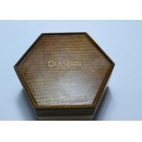 Buy cheap Dark Solid Wood Standing Jewelry Box , Gift Wood Hexagon Shaped Box product