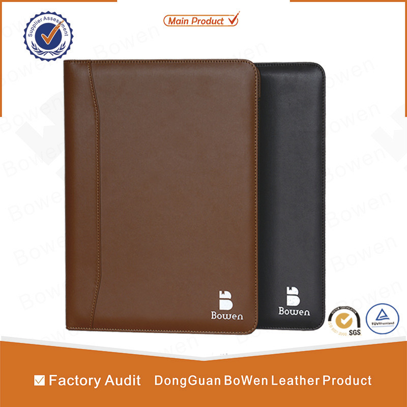 Buy cheap Brown/Black fashion leather business folder with calculator from wholesalers