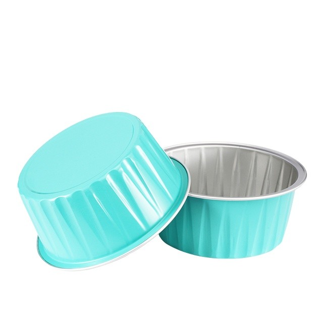 Buy cheap 125ML 4oz Aluminum Plates Disposable Baking Cups Disposable Cake Containers aluminum pans with lids product
