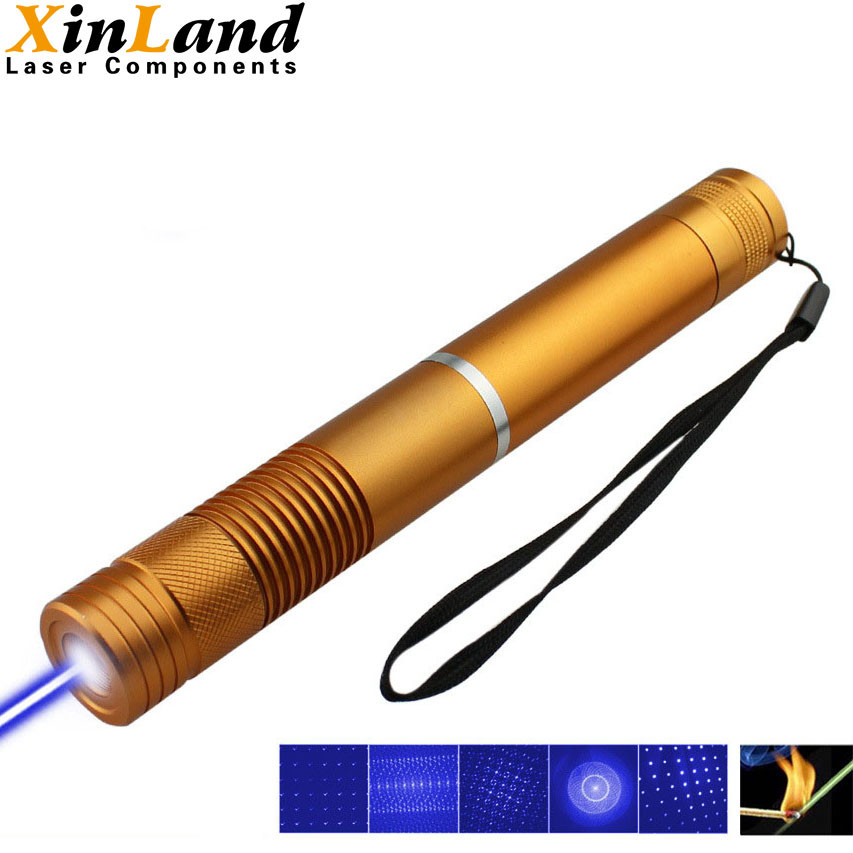 Buy cheap 1000mw 450nm Powerful Blue Laser Pointer Aluminum With 5 Caps Long Lifetime from wholesalers
