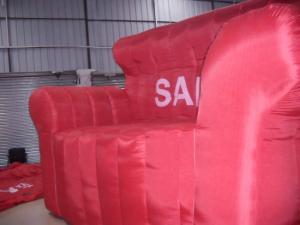 Buy cheap Red inflatable sofa with repair kit and air pump for living  room , bedroom , flat product