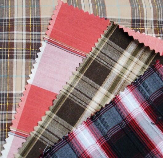 Buy cheap wholesale fabric textile 100% cotton material Combed Yarn Type dyed plaid fabric from wholesalers
