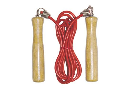 Buy cheap PVC rope solid wooden handle skipping rope-jump exercise accessories from wholesalers