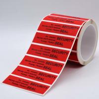 Buy cheap Red 56um 1mil Matte Non Transfer Tamper Evident Label For VOID product