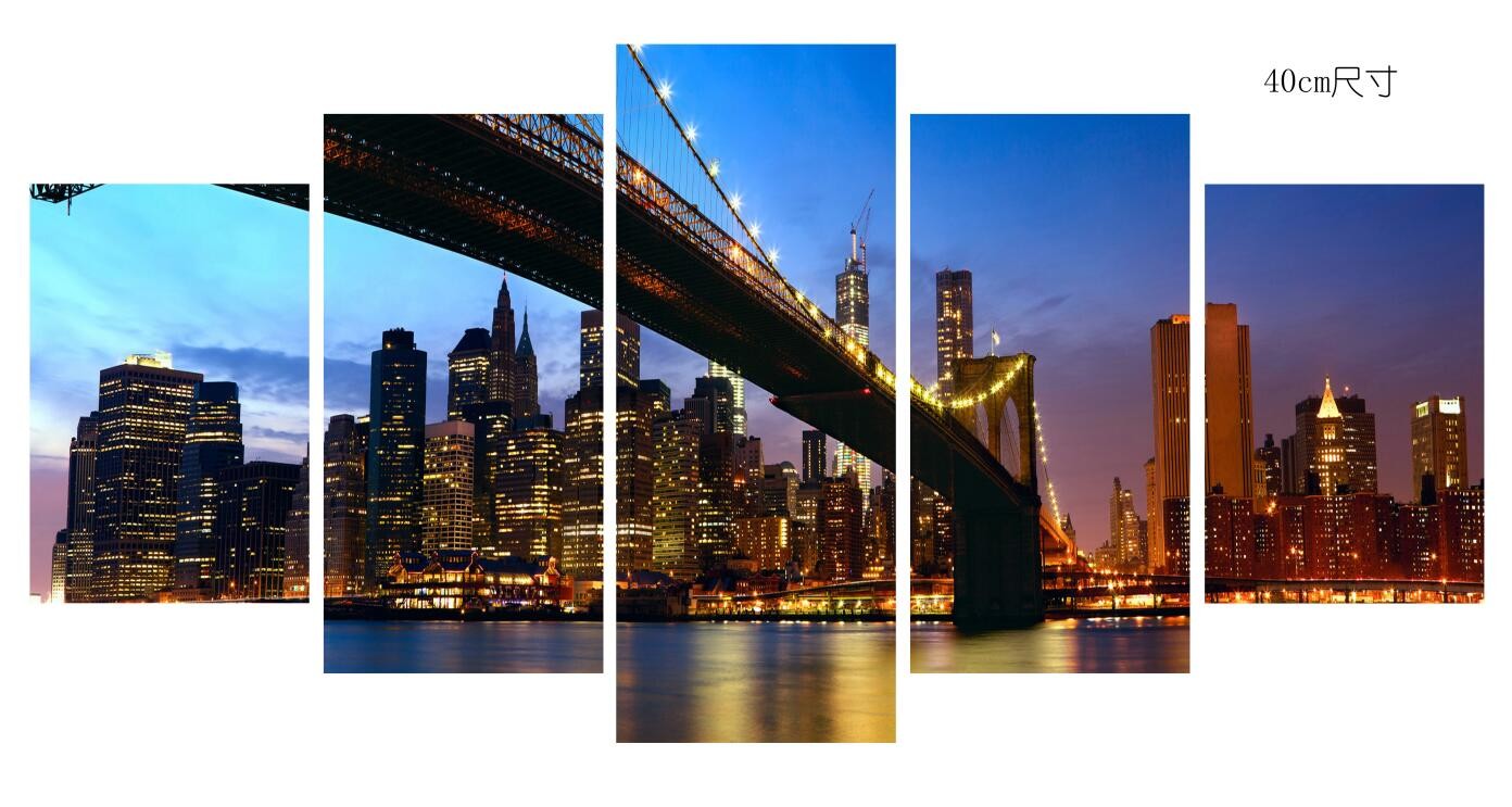 Buy cheap Economic Canvas Prints Wall Art , Dusk City Scenery Stretched Canvas Wall Art from wholesalers